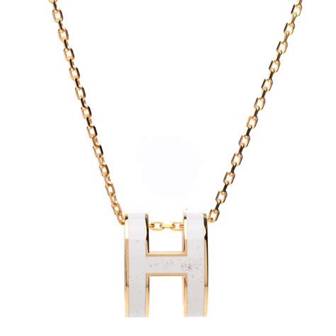 hermès pop h necklace gold.